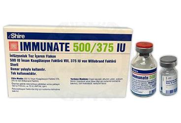 IMMUNATE 500 IU IV INFUZYON ICIN LIYOFILIZE TOZ ICEREN FLAKON